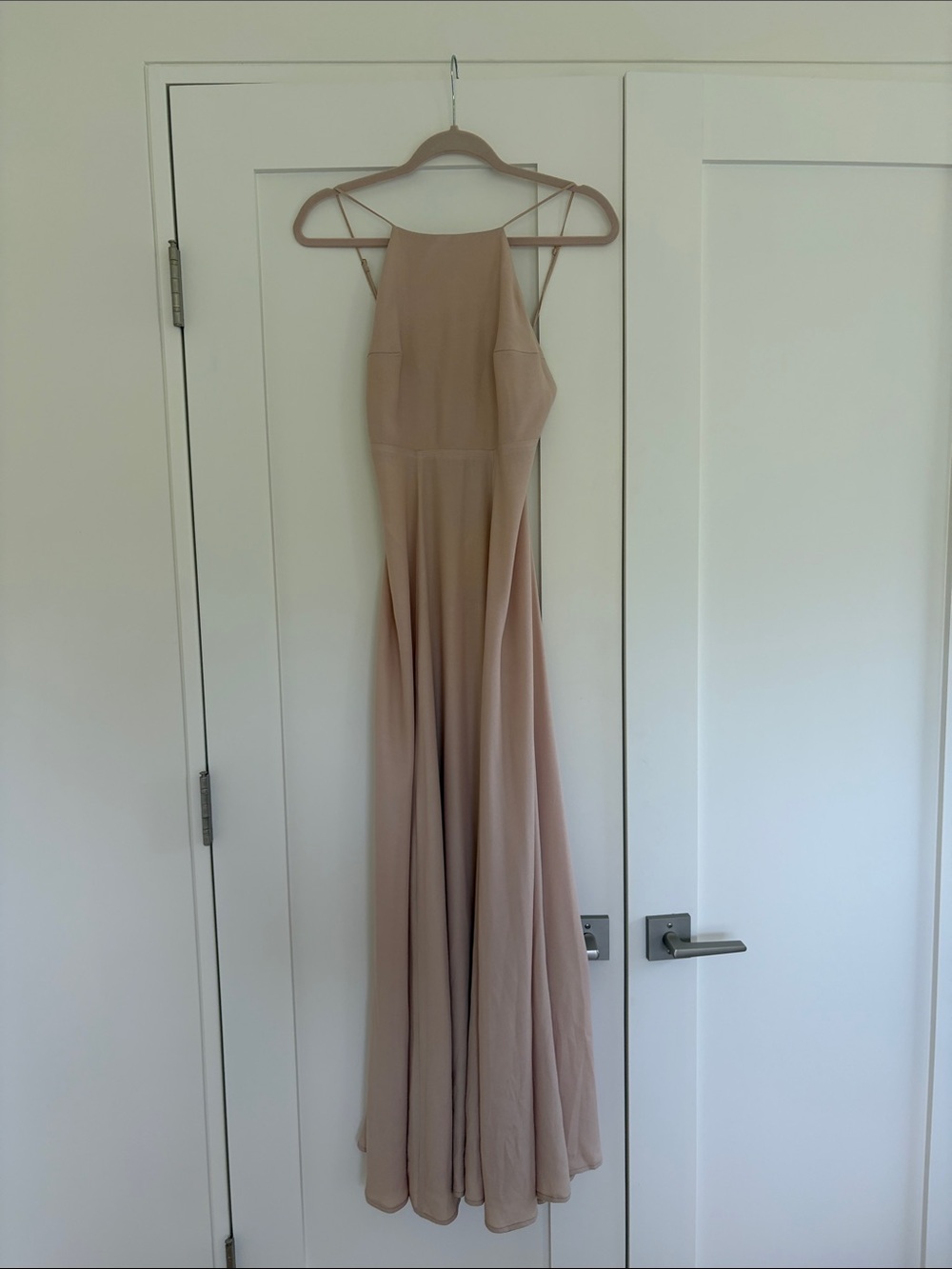 Reformation Blush Pink / Beige Halter Maxi Dress - Picture 1 of 4